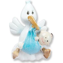 Mutlu Adım 12 Adet Gagasında Bebek Taşıyan Leylek Biblo