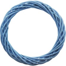 Mutlu Adım 25 cm Kapı Süsü Çelengi Doğal Ahşap