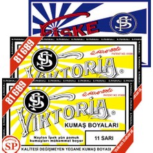 Viktoria Kumaş Boyası Sarı 2Pk+Fiske Sabitleme  1Pk