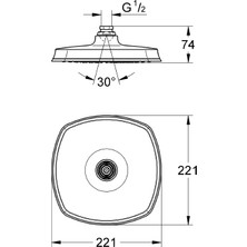 Grohe Grandera 210 Tepe Duşu 1 Akışlı 22x22 cm - 27974IG0