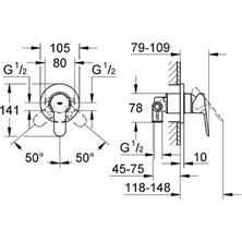 Grohe BauEdge Ankastre Duş Bataryası - 29040000