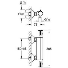 Grohe Grohtherm 800 Termostatik Duş Bataryası - 34558000