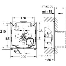 Grohe Rapido U Pisuar İçin Montaj Kutusu - 37338000