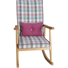 Asedia Trend Naturel Ekose Pembe Sallanan Sandalye Dinlenme/Emzirme/Baba/Tv/Okuma/Uzanma Koltuğu Berjer