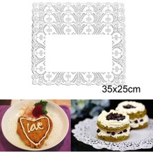 Cansüs 100lü Dikdörtgen Dantel Kağıt Altlık 35 x 25 cm