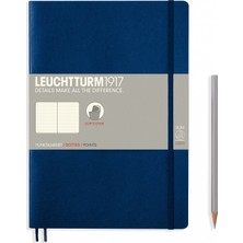 Leuchtturm Tablet Boy (B5) Not Defteri, Noktalı, Lacivert Esnek Kapak
