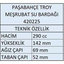 Paşabahçe Troy Meşrubat Su Bardağı 6'Lı 420225