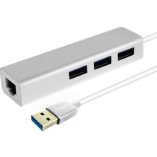 Blueway USB 3.0 Ethernet RJ45 Lan Çevirici 3 Port USB Çoklayıcı