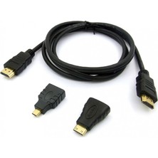 Blueway 3in 1 HDMI Kablosu Micro / Mini HDMI Kablo 3'lü