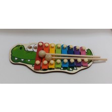Okcu Hediyelik Eğitici Ahşap Ksilofon 8 Nota 8 Ton 25 cm