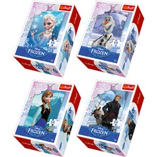 Trefl Disney Lisanslı Frozen Mini Puzzle Set 4 Adet 54 Parça Puzzle Elsa Anna Olaf Kristoff