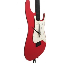 Good Time Büyük Boy Sallanır Sarkaçlı Kırmızı Gitar Duvar Saati