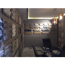 Markataş 5X10Cm Kahverengi Doğal Taş Traverten Patlatma Taş Mozaik