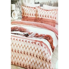 Özdi̇Lek Çift Kişilik Ranforce Nevresim Takımı-Snow House Bordo