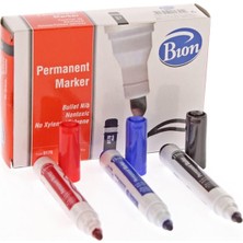 Bion Permanent Marker 9175- Yuvarlak Uç - Mavi 12 Li