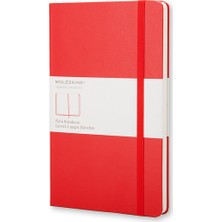 Moleskine Defter Sert Kapak L Boy Düz Scarlet Red Qp062R