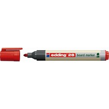 Edding Beyaz Tahta Kalemi Kırmızı Renkli 1 Adet E-28 Modeli Yazı Tahtası İçin