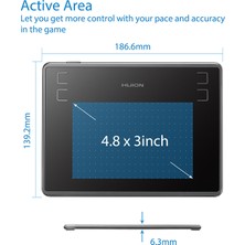 Huion H430P Grafik Çizimi Dijital Tablet - Battery Free Pen