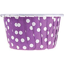 Dolphin Muffin-Kek Kapsülü Mor Puantiyeli 25li