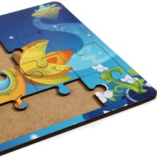 Maketçiniz Uzaya Yolculuk 24 Parça Ahşap Puzzle