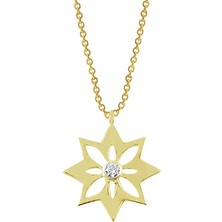 Altın Sepeti Altın Yıldız Çiçeği Kolye As1465Kl