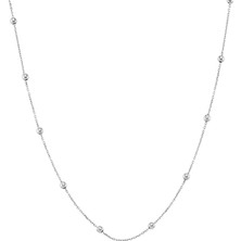 Azuris Alk1598 925 Ayar Gümüş Toplu Zincir Kolye 45 Cm