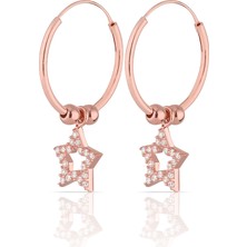 Azuris Alk2294 925 Ayar Gümüş 1,8 Cm Yıldız Küpe