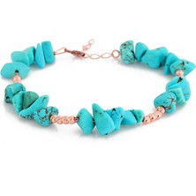 Azuris Alk3089 925 Ayar Gümüş Turkuaz Bileklik