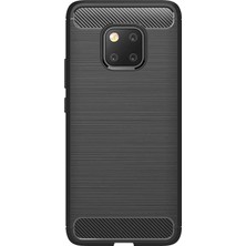 Microcase Huawei Mate 20 Pro Brushed Carbon Fiber Silikon Kılıf