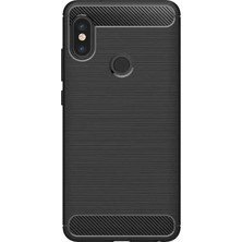 Microcase Xiaomi Mi A2 (6X) Brushed Carbon Fiber Silikon Kılıf