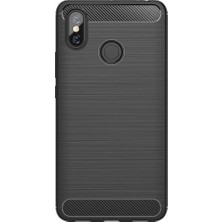 Microcase Xiaomi Mi Max 3 Brushed Carbon Fiber Silikon Kılıf