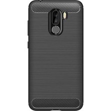 Microcase Xiaomi Pocophone F1 Brushed Carbon Fiber Silikon Kılıf