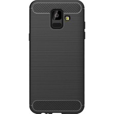 Microcase Samsung Galaxy A6 2018 Brushed Carbon Fiber Silikon Kılıf