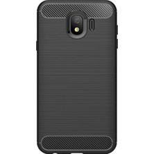 Microcase Samsung Galaxy J4 Brushed Carbon Fiber Silikon Kılıf