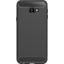 Microcase Samsung Galaxy J4 Plus Brushed Carbon Fiber Silikon Kılıf