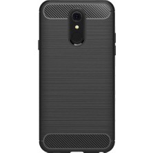 Microcase LG Q7 Plus Brushed Carbon Fiber Silikon Kılıf