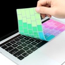 Microcase Macbook Pro 13 A1989 Touch Bar 2018 Gökkuşağı Silikon Klavye Koruması Türkçe- EU