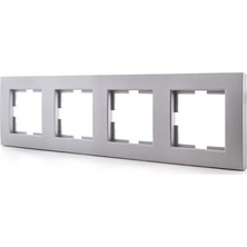Viko Novella Gümüş  Dörtlü Çerçeve