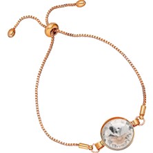 Forentina Rose Kaplama Zirkon Taşlı Asansör Bileklik Ps0646