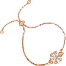 Forentina Rose Asansörlü Zirkon Kar Tanesi Bileklik Ps0663