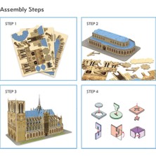 Cubic Fun 3D Puzzle 53 Parça Notre Dame De Paris 27.2x14.2x18 C242h