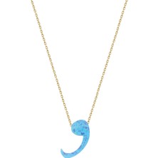 Glorria Altın Opal Vav Kolye Du0080