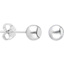 Glorria Gümüş 4 Mm Top Küpe