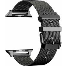 Markacase Apple Watch Uyumlu İçin 38-40 mm Siyah Metal Hasır Kordon