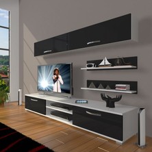 Decoraktiv Eko 5 Slm Dvd Tv Ünitesi Tv Sehpası Beyaz Siyah