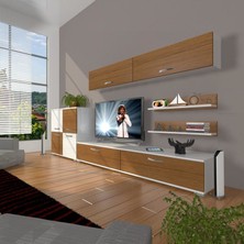 Decoraktiv Eko 6Y Slm Std Tv Ünitesi Tv Sehpası Beyaz Ceviz