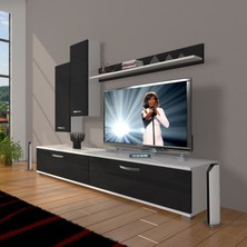 Decoraktiv Eko 7 Slm Std Tv Ünitesi Tv Sehpası Beyaz Siyah