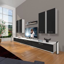 Decoraktiv Eko 8D Slm Tv Ünitesi Tv Sehpası Beyaz Siyah