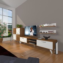 Decoraktiv Eko On Mdf Dvd Retro Tv Ünitesi Tv Sehpası Ceviz Beyaz