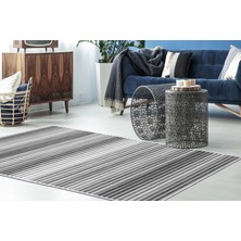 Dekoreko İpek Saçaksız Yıkanabilir Kaymaz Taban Halı 2121 Gri 80X120